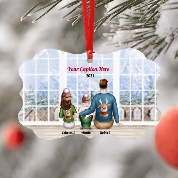 Personalised Christmas Jumpers Ornament - Father, Child & Baby