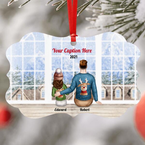 Personalised Christmas Jumpers Ornament- Father & Child