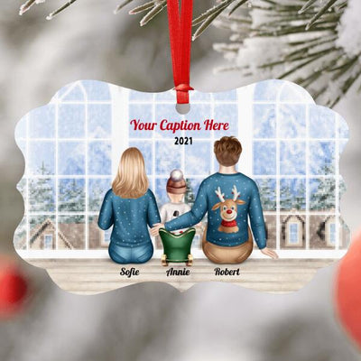 Personalised Christmas Jumpers Ornament - Parents & Baby
