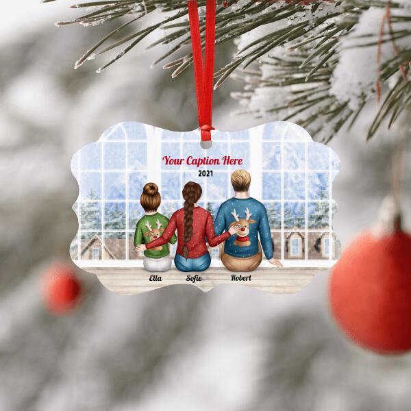 Personalised Christmas Jumpers Ornament - Parents & Teenager