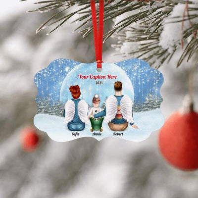 Personalised Memorial Christmas Ornament - Parents & Baby
