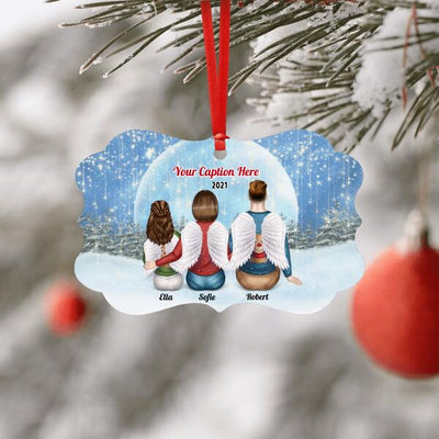 Personalised Memorial Christmas Ornament - Parents & Teenager