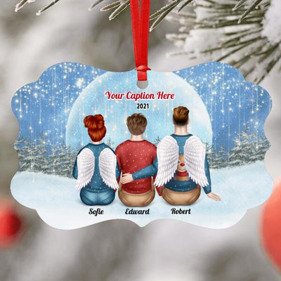 Personalised Memorial Christmas Ornament - Parents & Adult Son