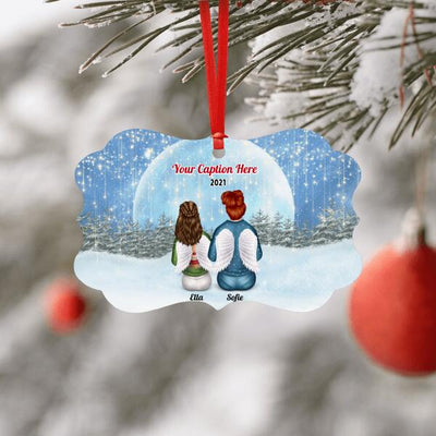 Personalised Memorial Christmas Ornament - Mother & Teenager