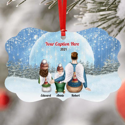 Personalised Memorial Christmas Ornament - Father, Child & Baby