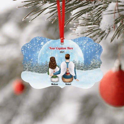Personalised Memorial Christmas Ornament - Father & Teenager