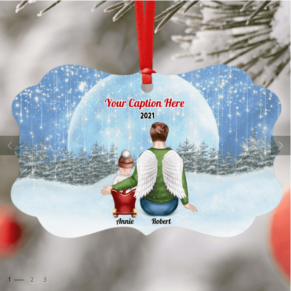 Personalised Memorial Christmas Ornament - Father & Baby