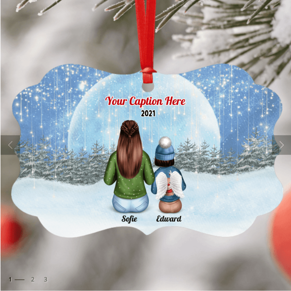 Personalised Memorial Christmas Ornament - Mother & Child
