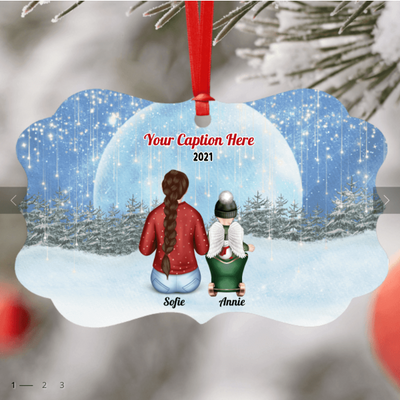 Personalised Memorial Christmas Ornament - Mother & Baby