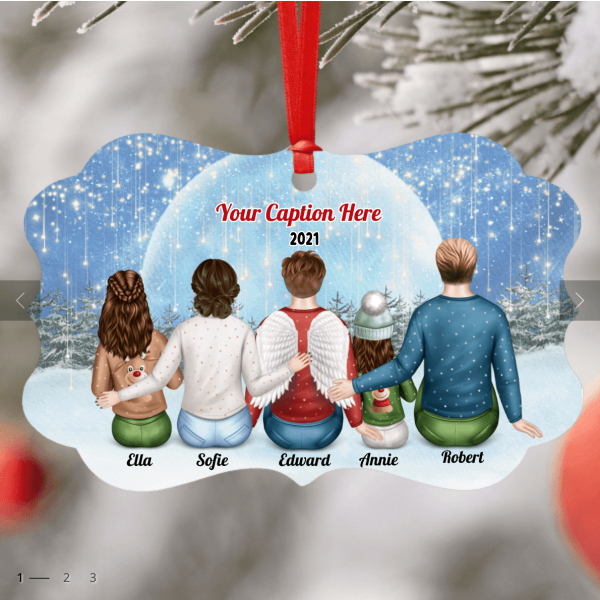 Personalised Memorial Christmas Ornament - Parents, Adult Son & Teenager