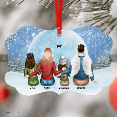 Personalised Memorial Christmas Ornament - Parents, Teenager & Child