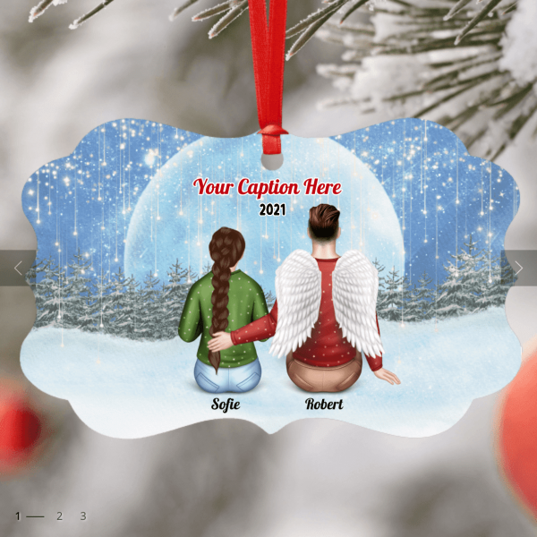 Personalised Memorial Christmas Ornament - Choose Your Family Size