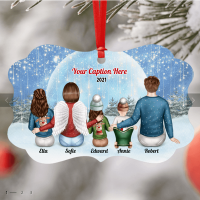 Personalised Memorial Family Christmas Ornament - Parents, Teenager, Child & Baby