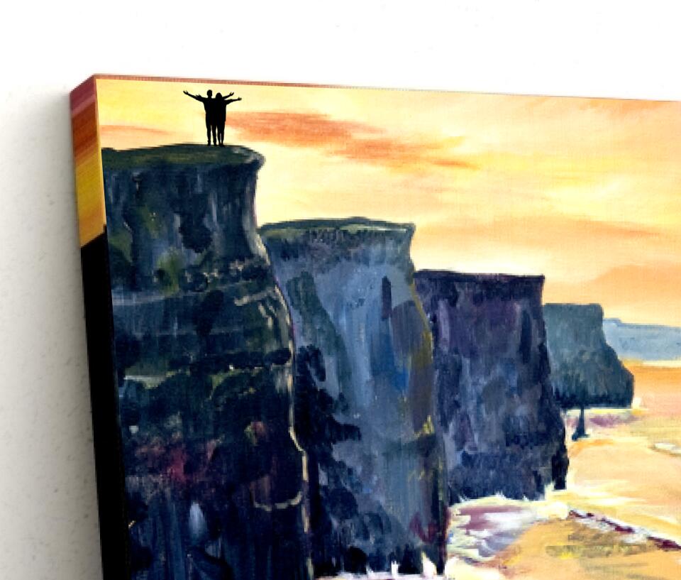 Cliffs of Moher Sunset - Printed Canvas of Painting by Seán McDermott