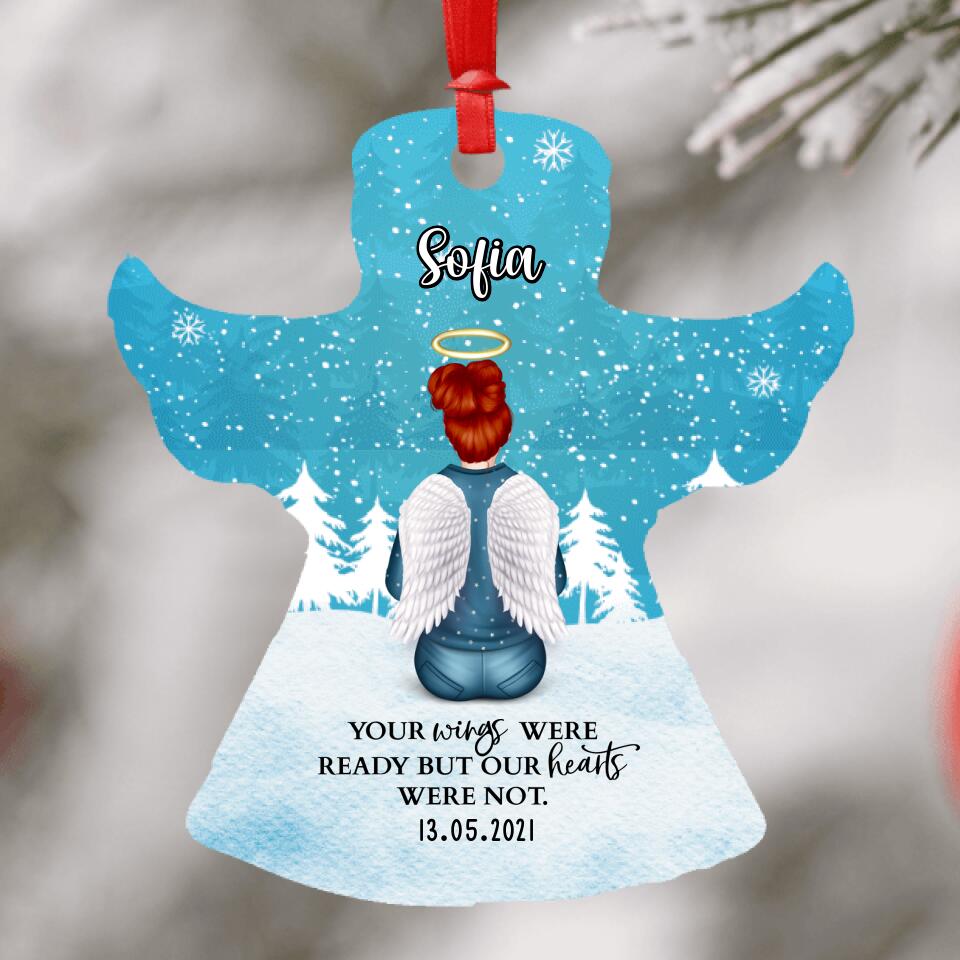 Personalised Angel Ornament - Wings - Customised for Someone Special