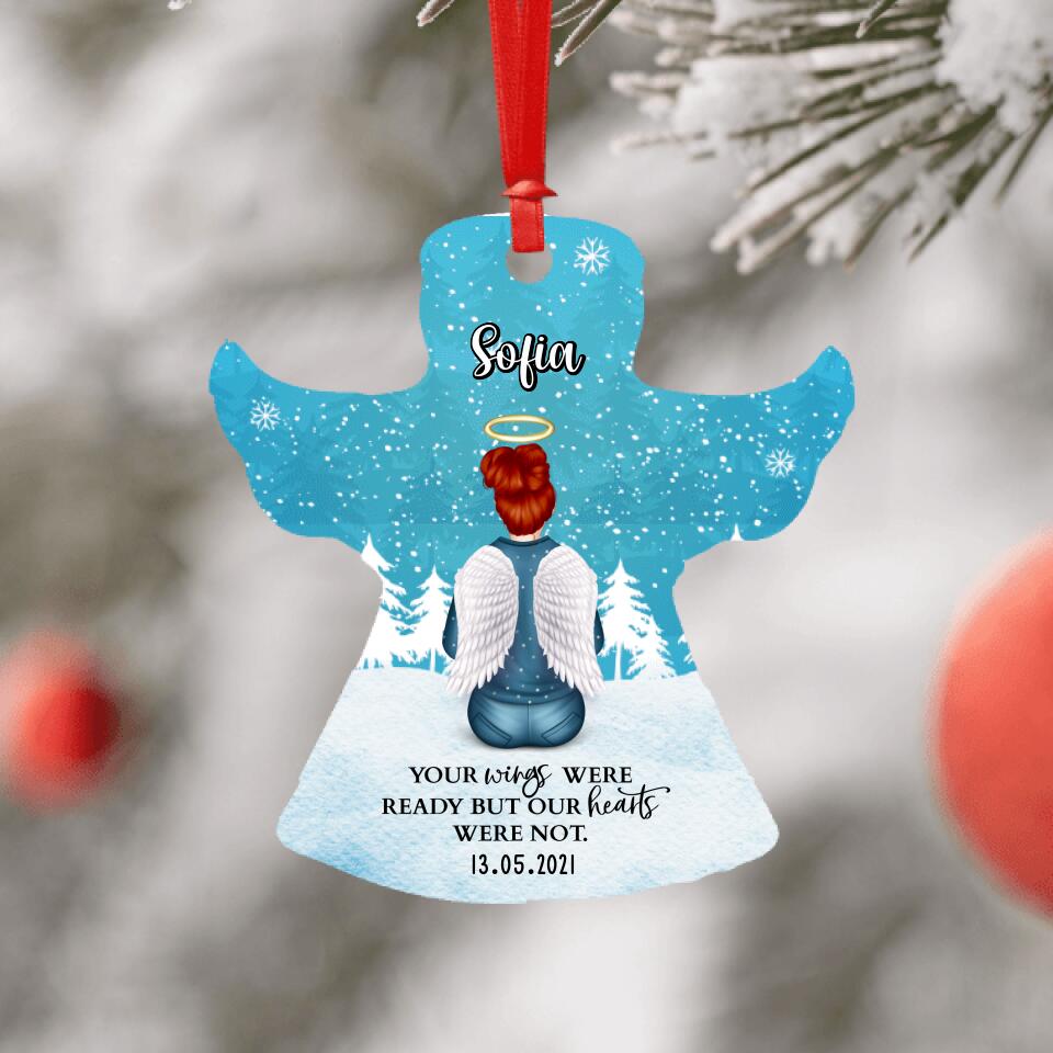 Personalised Angel Ornament - Wings - Customised for Someone Special