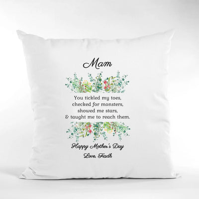 Personalised Mother's Day Cushion - Tickled my Toes