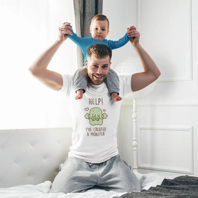 Personalised Daddy & Baby Onesie & T-Shirt Set - Little Monster
