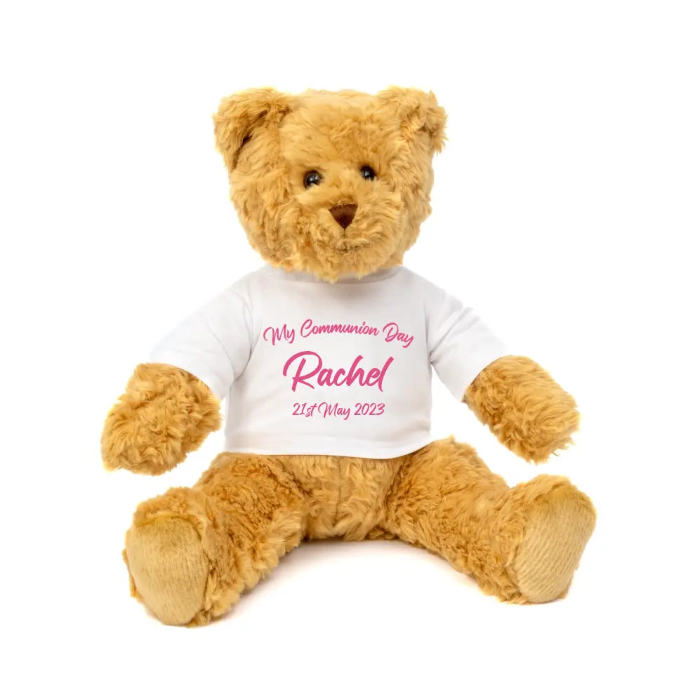 Personalised Communion Gift for Girls - Teddy