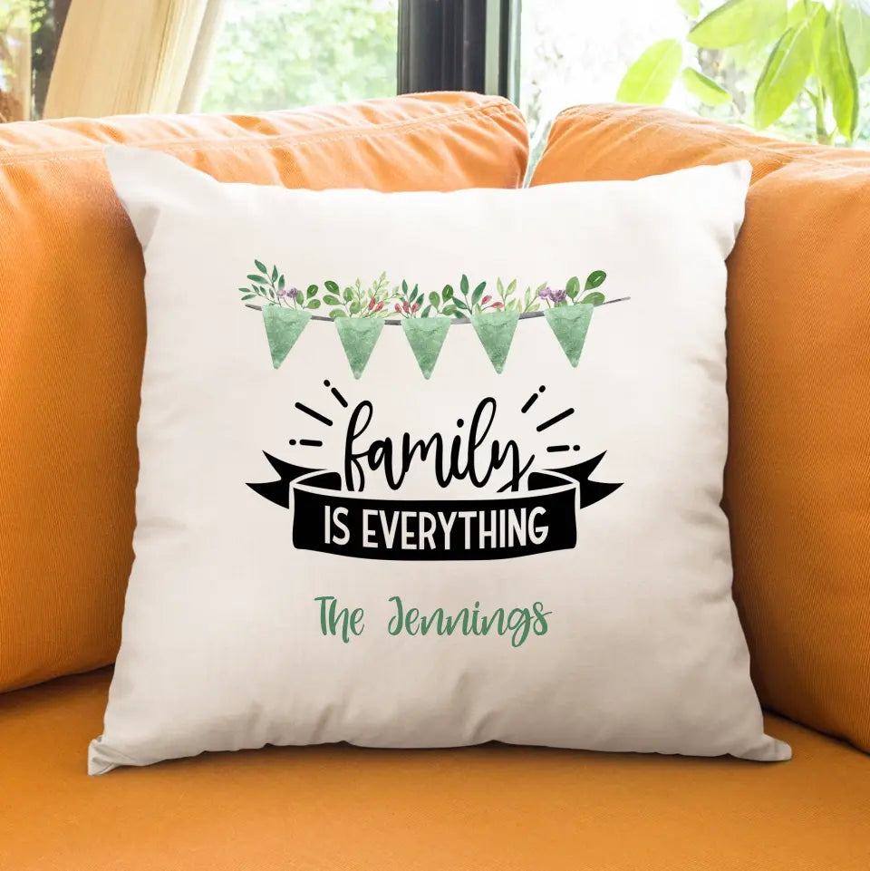 Personalised Family Cushion - Bunting