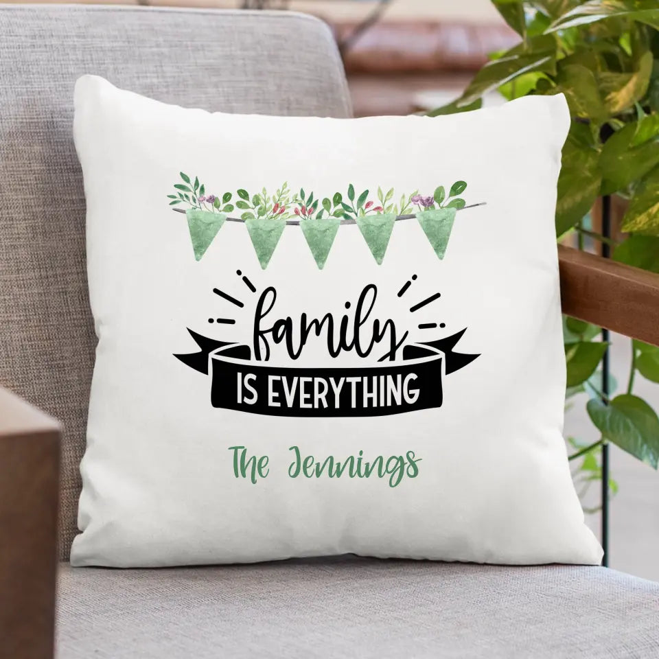 Personalised Family Cushion - Bunting