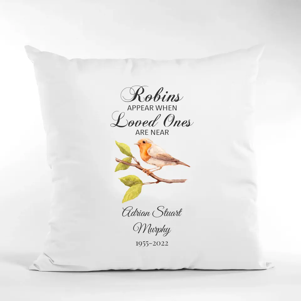 Personalised Memorial Cushion - Robin