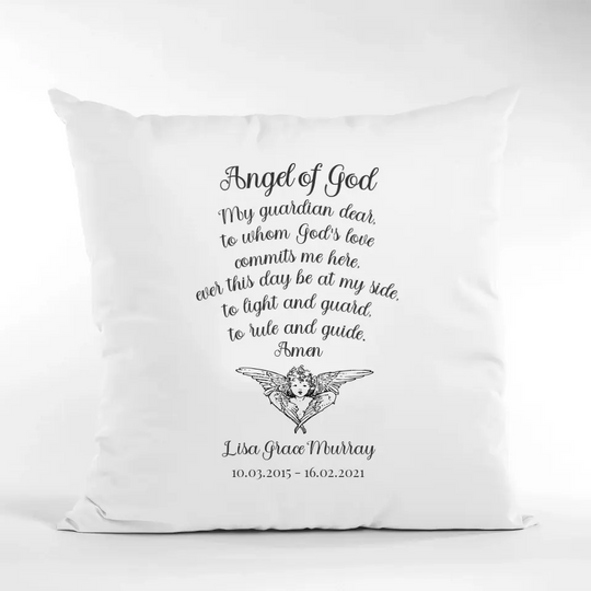 Personalised Memorial Cushion - Angel of God