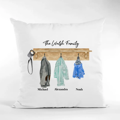 Personalised Family Cushion - Coat Rack