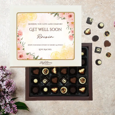 Personalised Box of Lily O'Brien's Chocolates - Get Well Soon