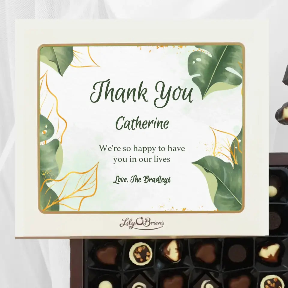 Personalised Box of Lily O'Brien's Chocolates - Thank You