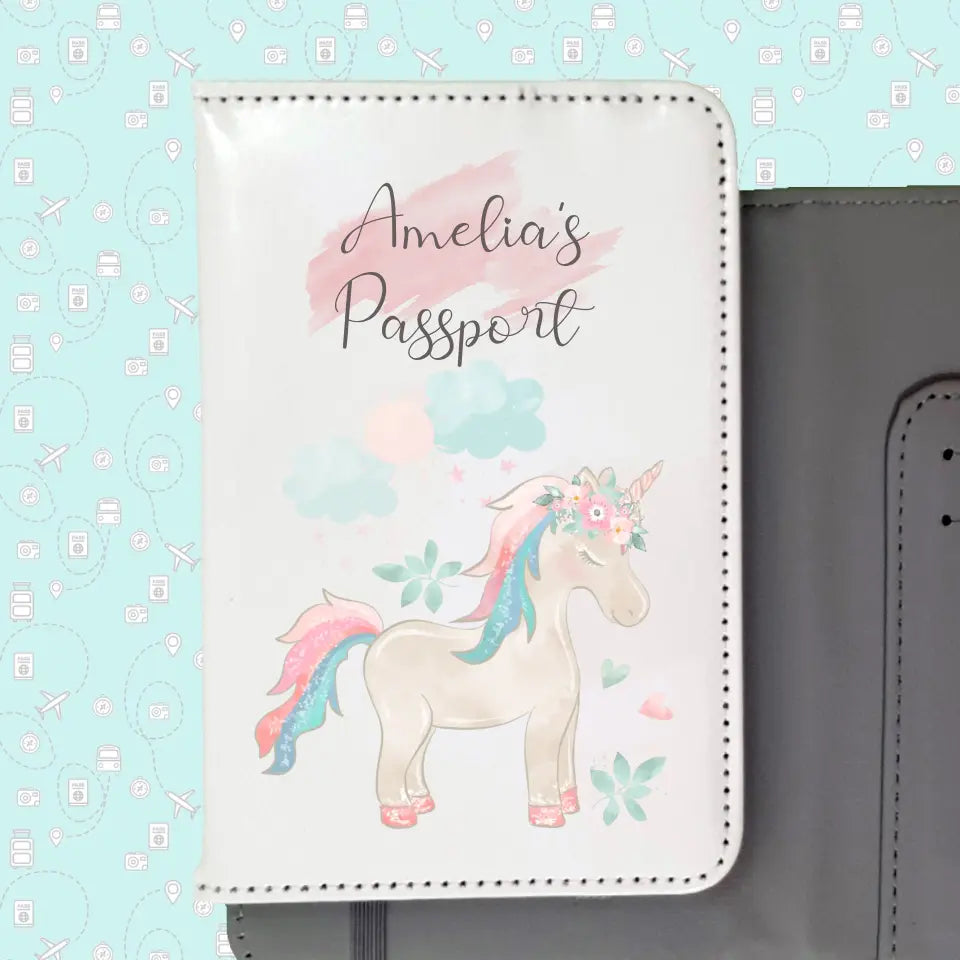 Personalised Passport Cover for Girls - Pretty Animals