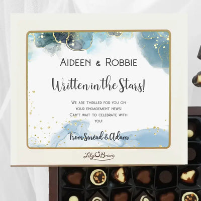 Personalised Box of Lily O'Brien's Chocolates -  Engagement Written in the Stars
