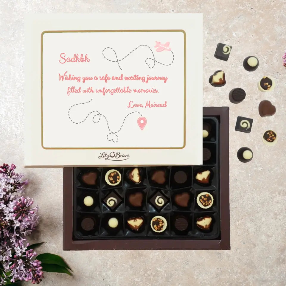 Personalised Box of Lily O'Brien's Chocolates - Travel Safe