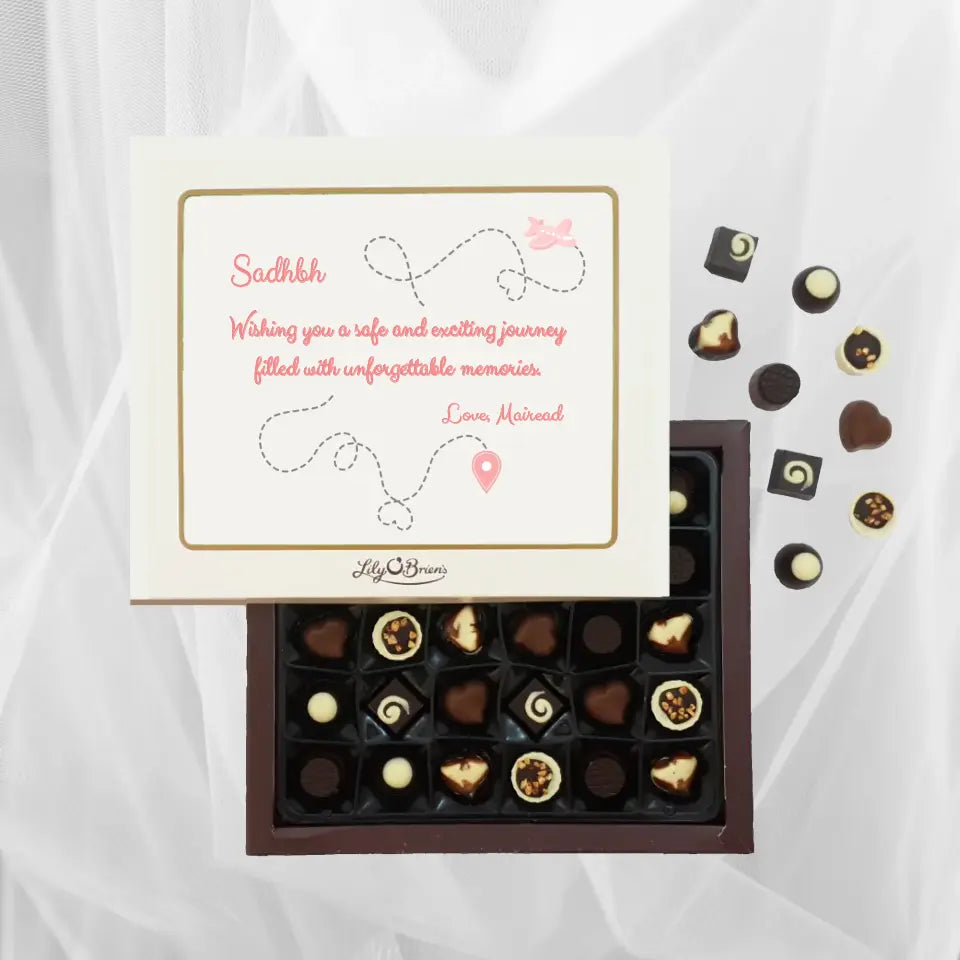 Personalised Box of Lily O'Brien's Chocolates - Travel Safe