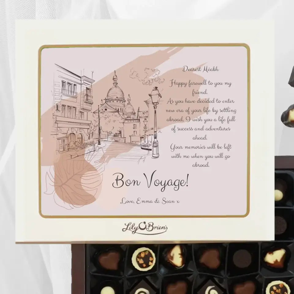 Personalised Box of Lily O'Brien's Chocolates - Bon Voyage