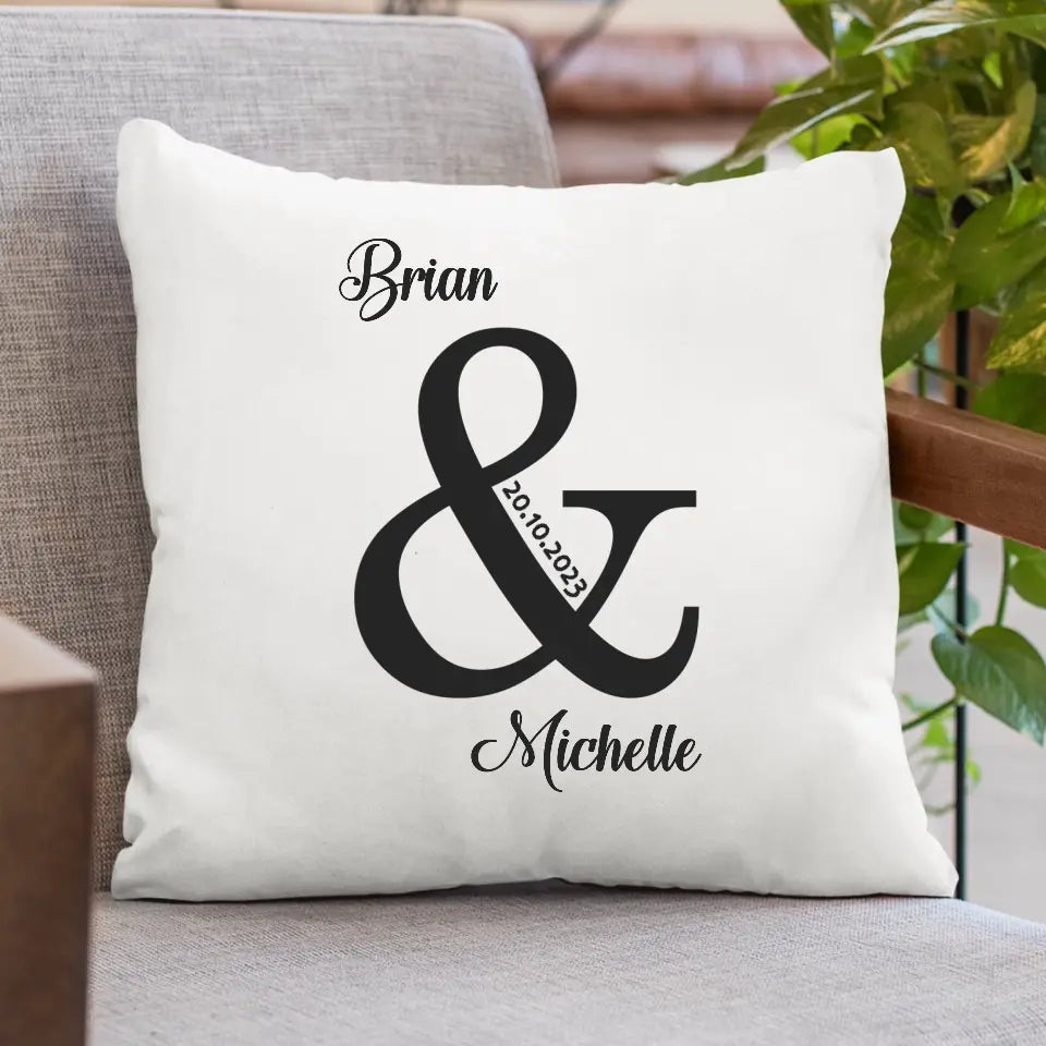 Personalised Cushion for Couple - Ampersand