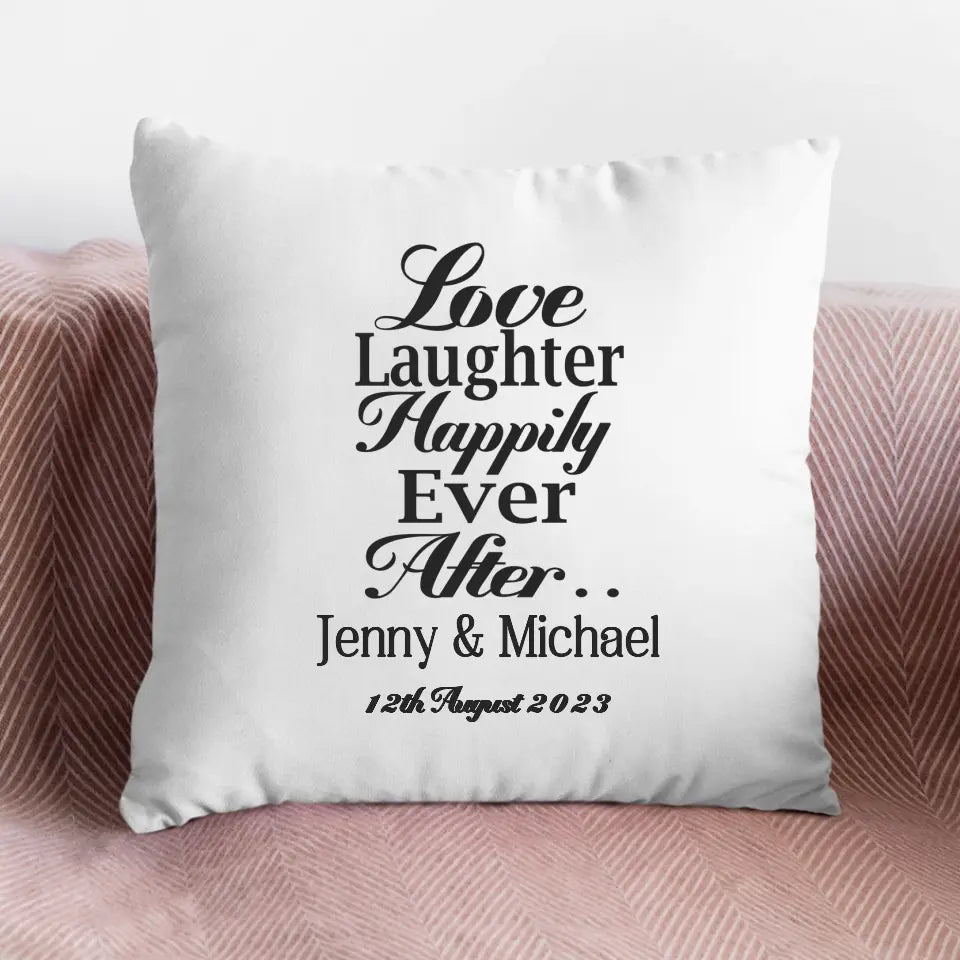 Personalised Cushion for Couple - Happily Ever After