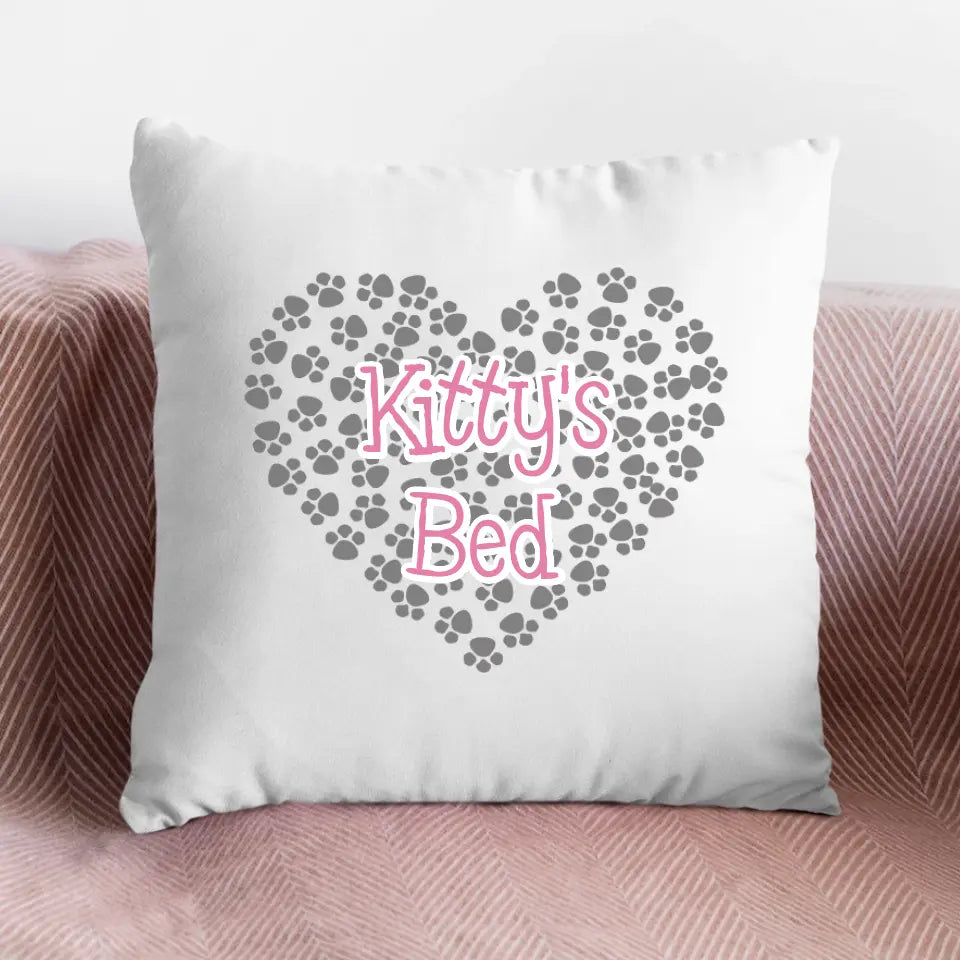 Personalised Pet Cushion for Cats - Paws