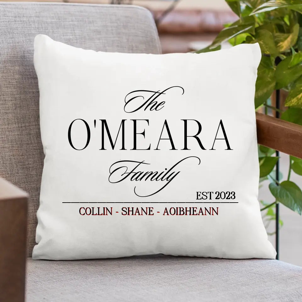 Personalised Cushion - Your Family Name