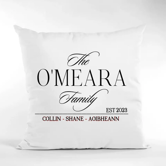 Personalised Cushion - Your Family Name