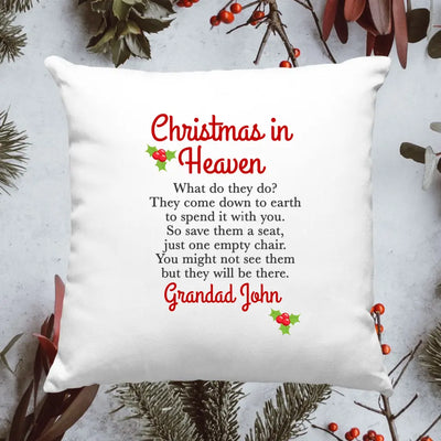 Personalised Christmas Cushion - Christmas in Heaven