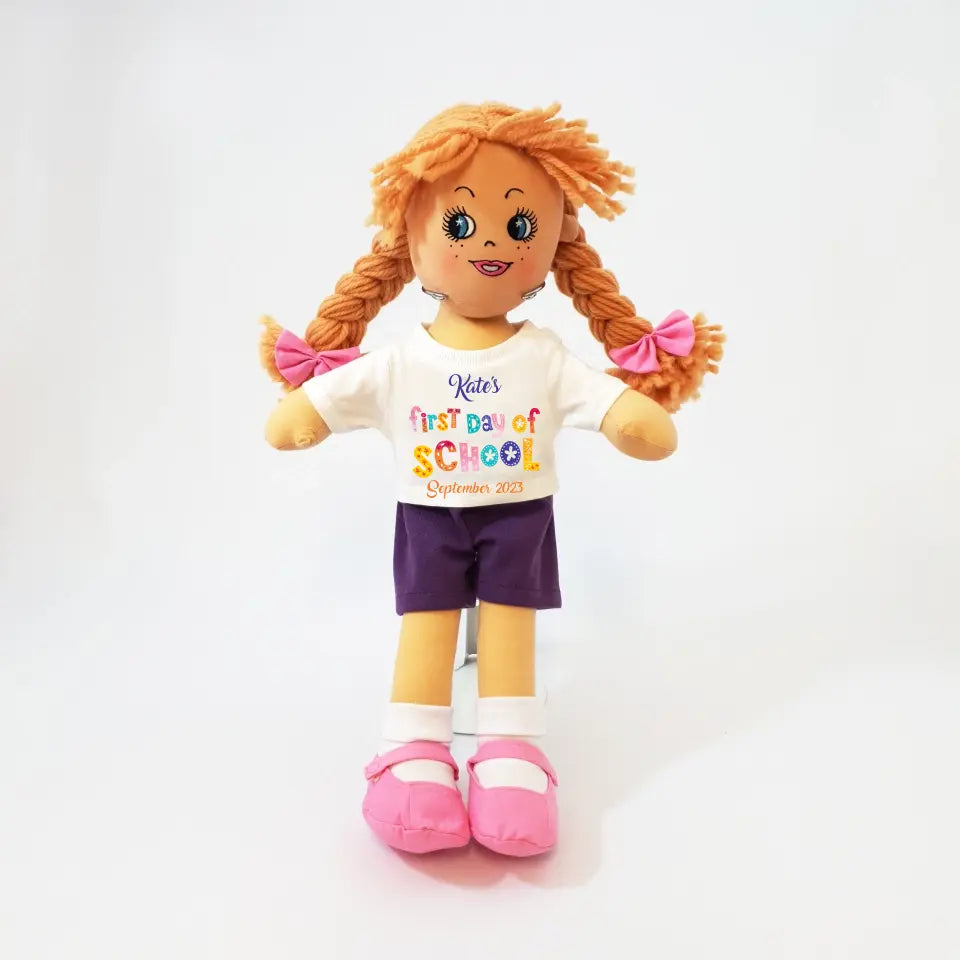 Personalised Rag Doll - First Day of School