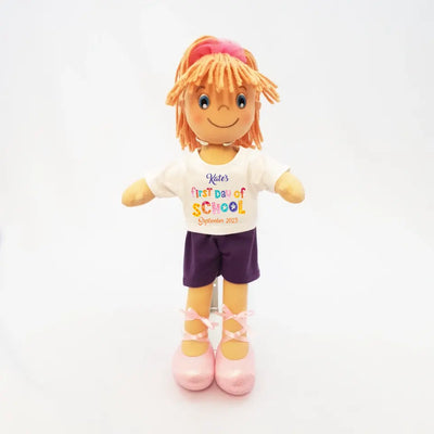 Personalised Rag Doll - First Day of School