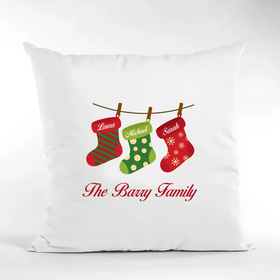 Personalised Christmas Cushion - Stockings