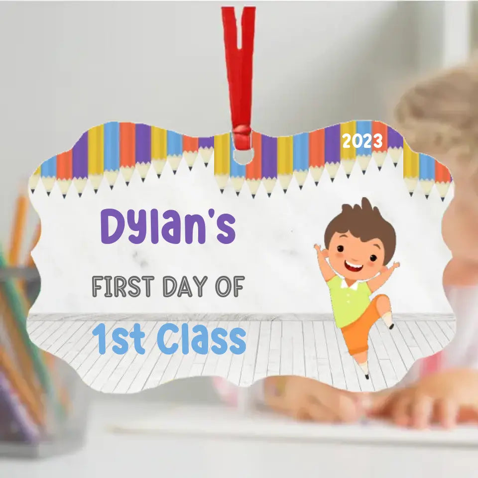 Personalised First Day of School Ornament - Choose Your Child