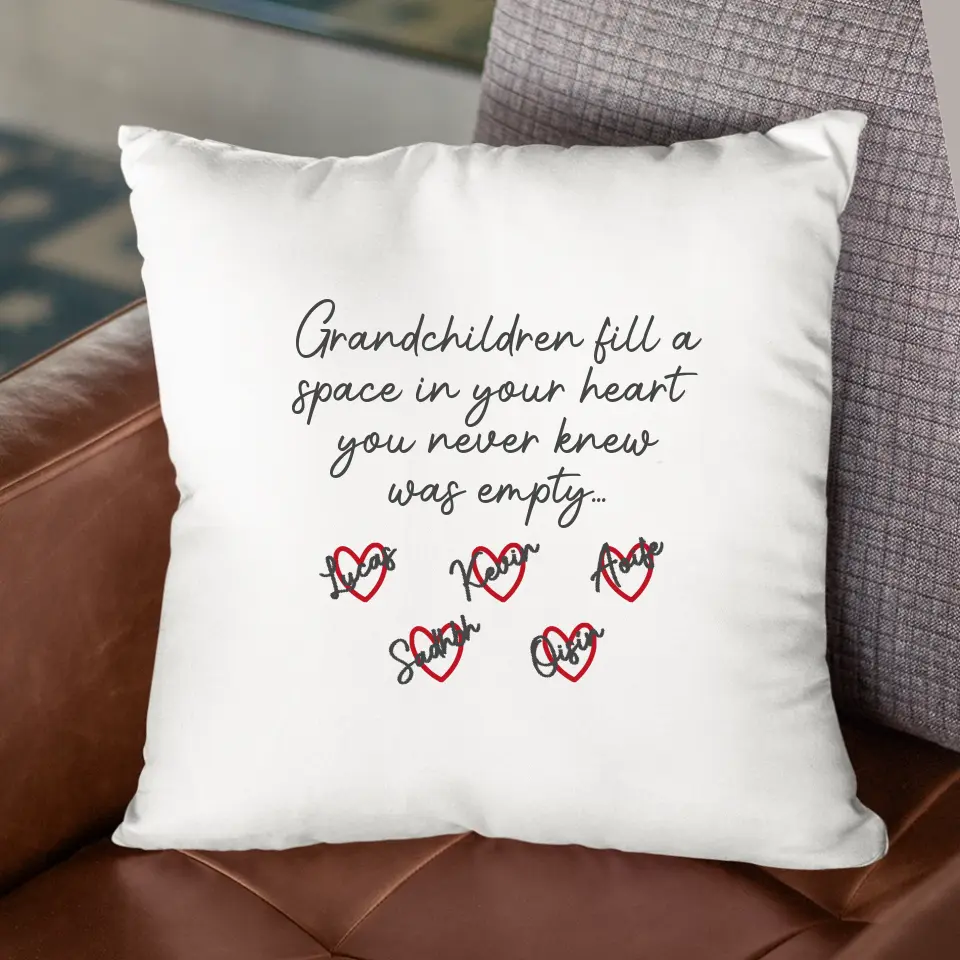 Personalised Cushion for Grandparents - Grandchildren Love
