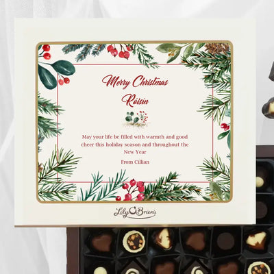 Personalised Box of Lily O'Brien's Chocolates - Merry Christmas