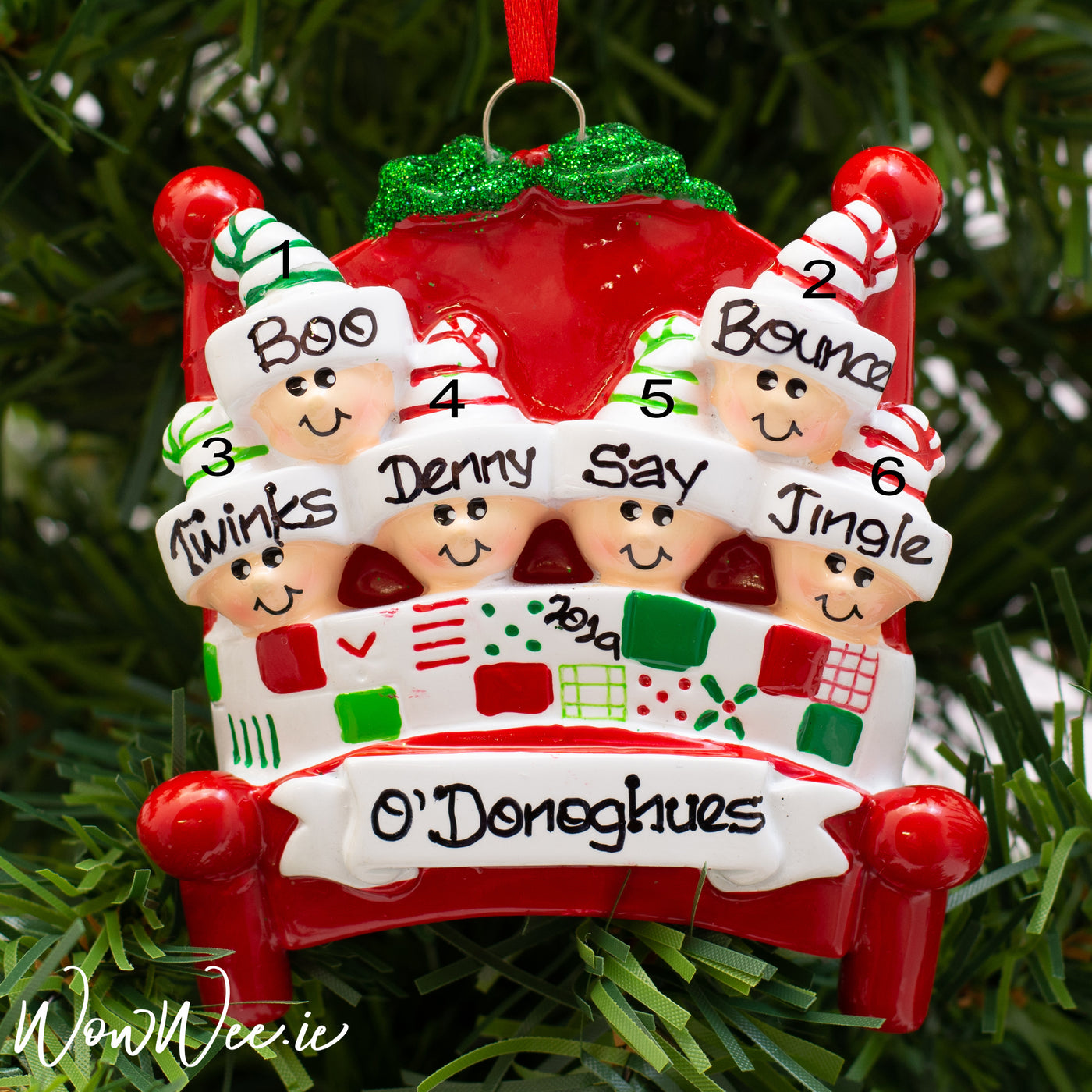 Personalised Christmas Ornaments - Bed Heads 6 - WowWee.ie Personalised Gifts