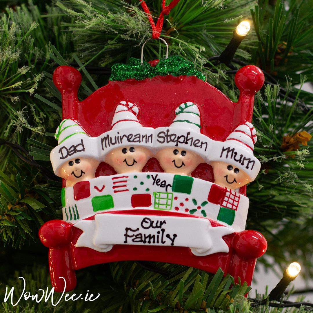 Personalised Christmas Ornament - Bed Heads 4 - WowWee.ie Personalised Gifts