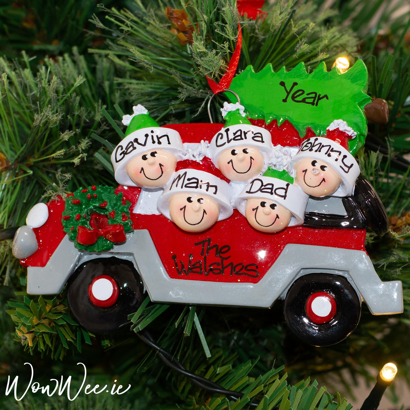 Personalised Christmas Ornament - Christmas Tree Caravan 5 - WowWee.ie Personalised Gifts